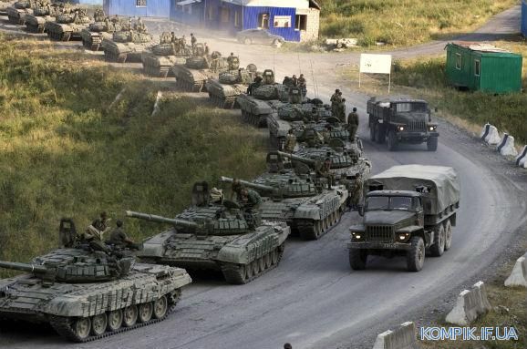 Картинка У напрямку Ізварине рухається колона зі 100 російських танків